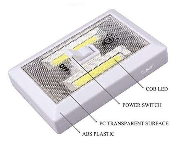 COB LED Magnetic Wall Switch Night Light - Compact, Convenient, Practical and Battery-powered