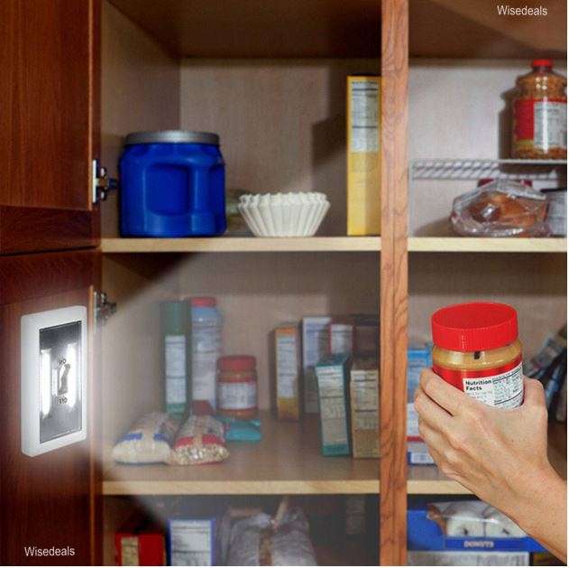 COB LED Magnetic Wall Switch Night Light - Compact, Convenient, Practical and Battery-powered