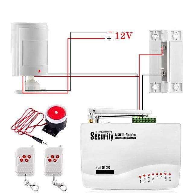 Wireless Alarm System - Alarm sounds when motion is detected and an SMS is send to the owner