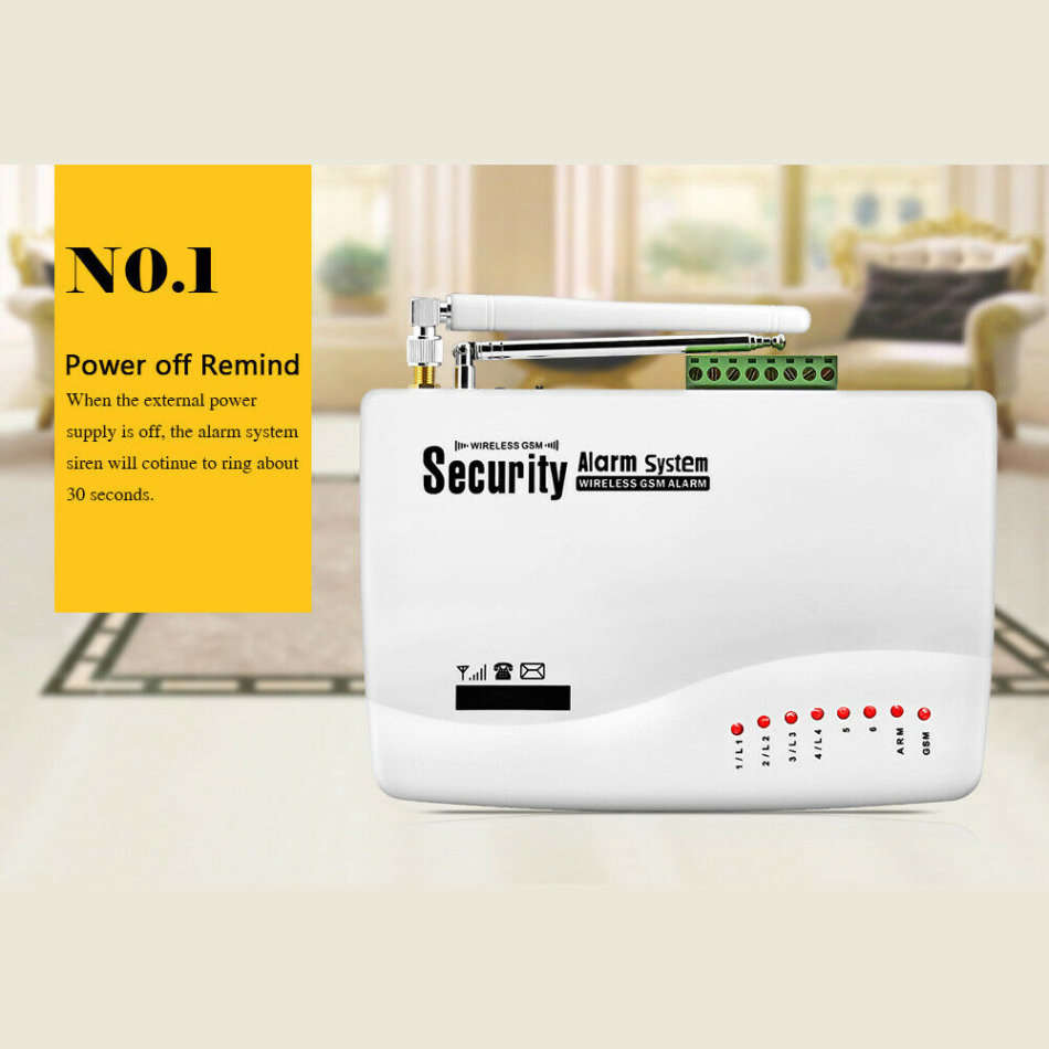 Wireless Alarm System - Alarm sounds when motion is detected and an SMS is send to the owner