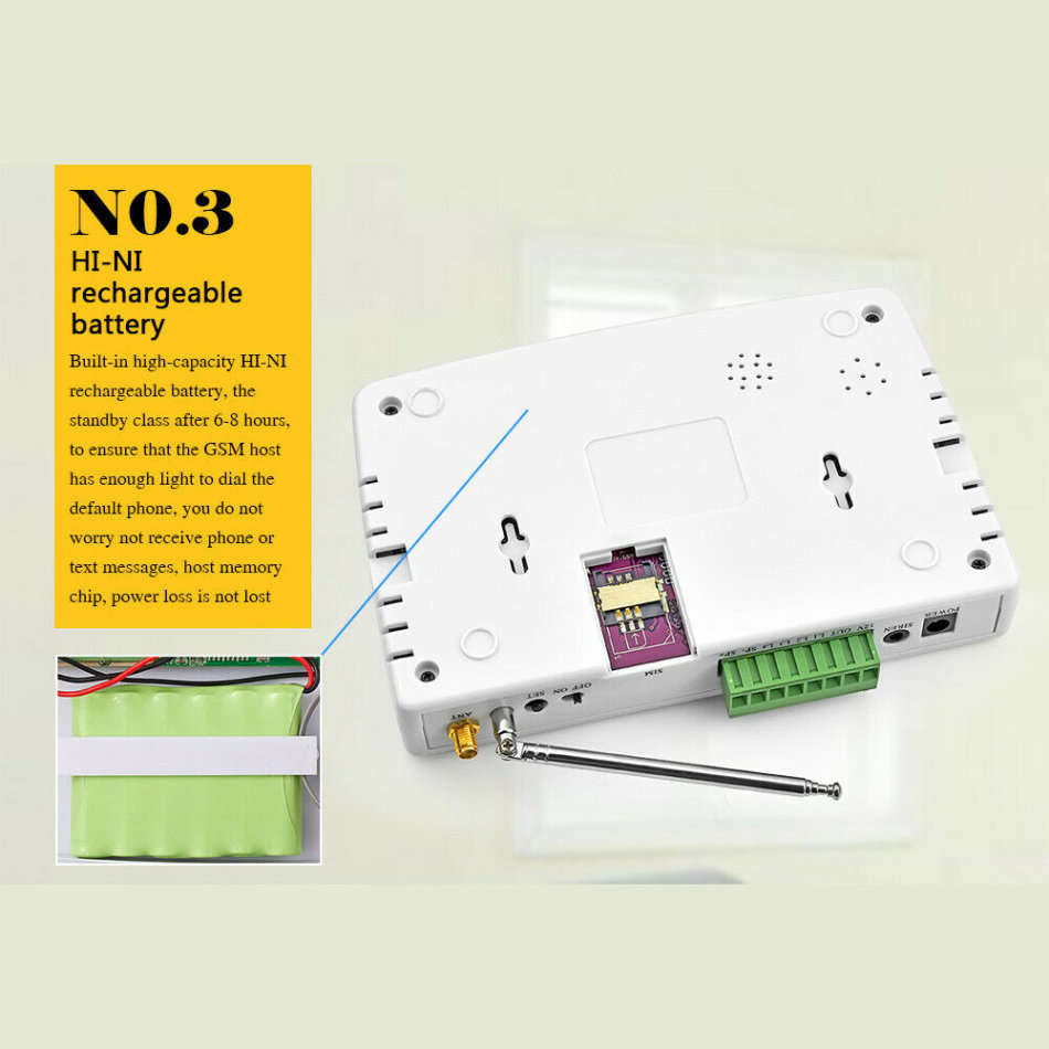 Wireless Alarm System - Alarm sounds when motion is detected and an SMS is send to the owner