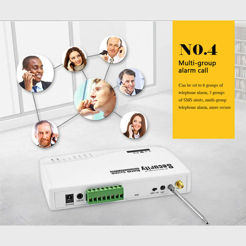 Wireless Alarm System - Alarm sounds when motion is detected and an SMS is send to the owner