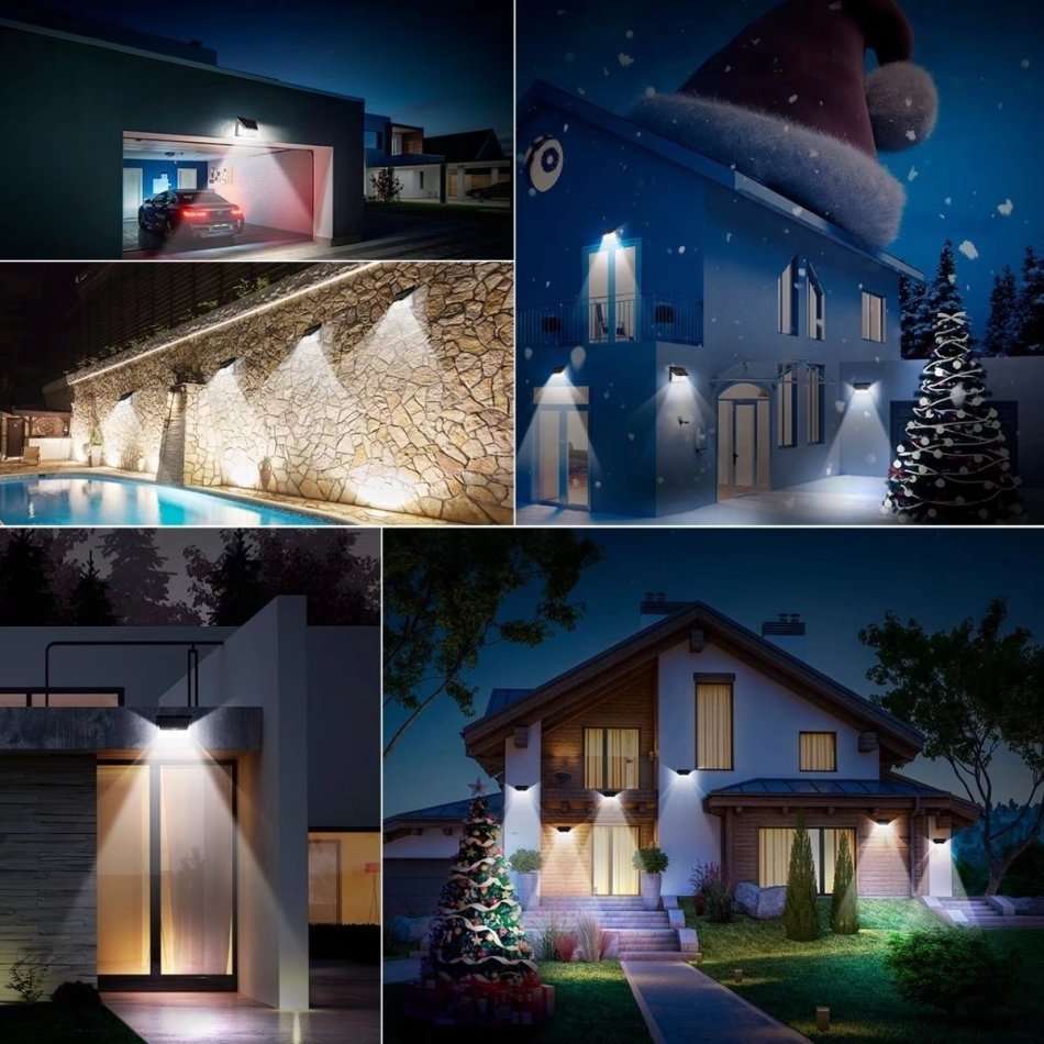 40 LED Solar Power Wall Light, PIR Motion Sensor, Waterproof, Night Sensor & Eco-friendly, 3 Modes