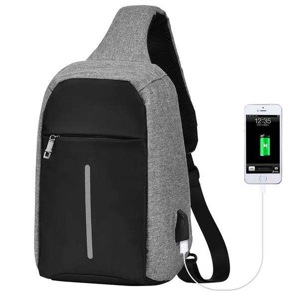 Anti-Theft Sling Backpack with USB Interface