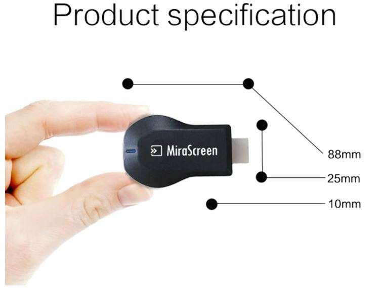 Full HD Mirascreen WIFI Display Dongle - Cast from Phone to Big Screen
