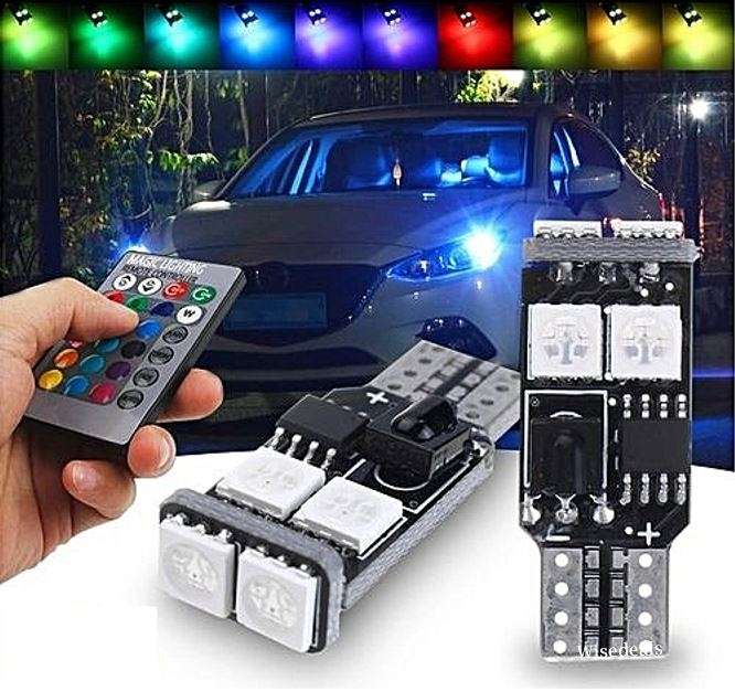 LED Colour Changing T10 Lights with Remote, Easy Installation, just Plug & Play