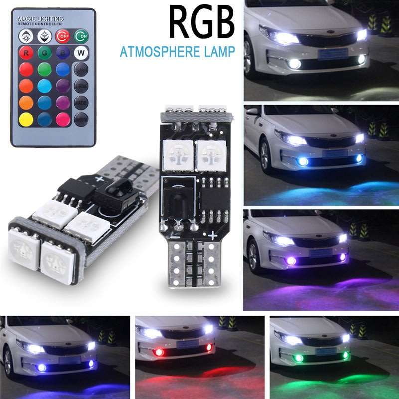 LED Colour Changing T10 Lights with Remote, Easy Installation, just Plug & Play