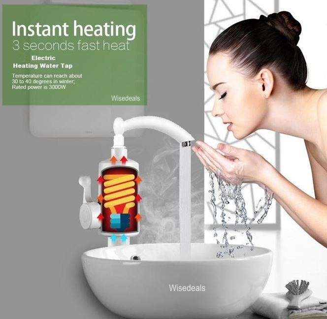 Electric Heating Faucet - Acts as a Mini Geyser for your Tap