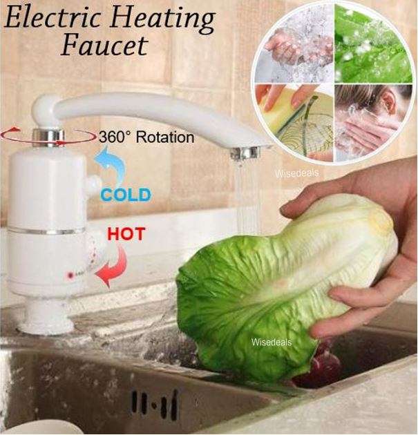 Electric Heating Faucet - Acts as a Mini Geyser for your Tap