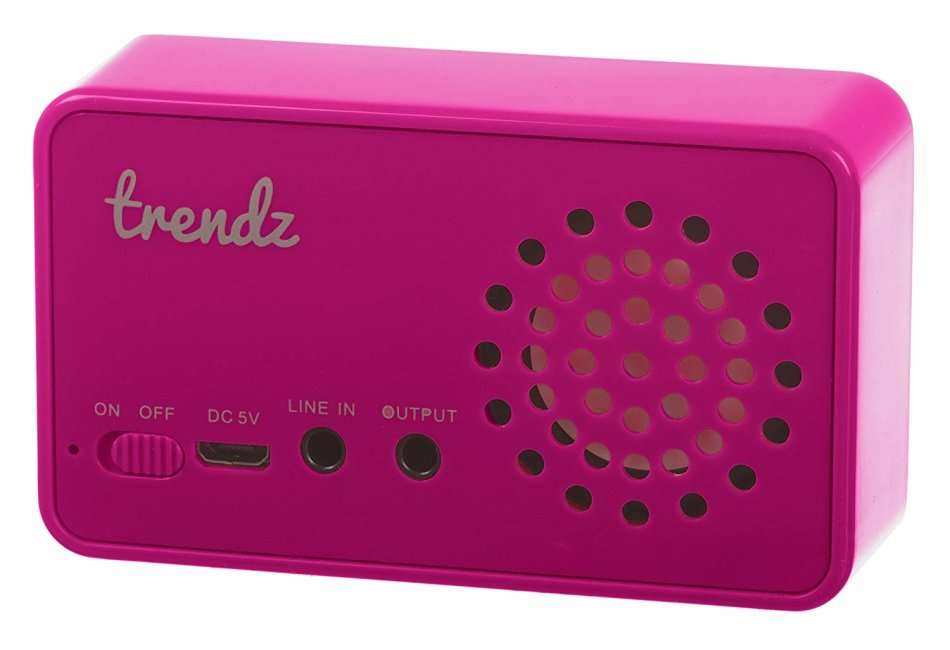 Trendz Portable Mini Speaker with a Surprisingly Big Sound PLUS Cool Pink Heart Shape Earphones