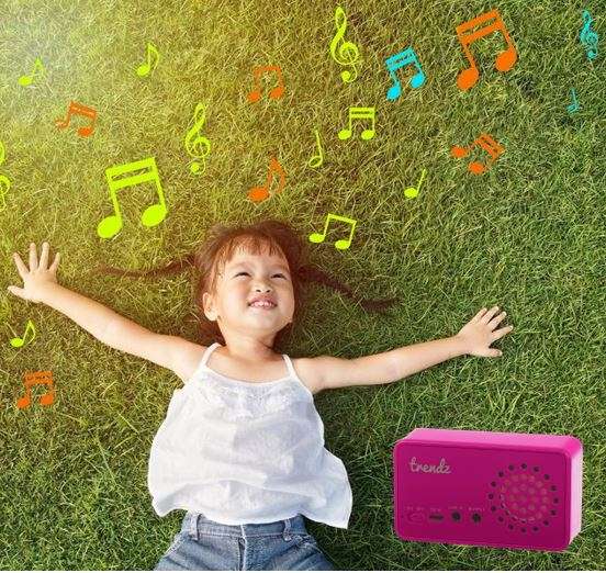 Trendz Portable Mini Speaker with a Surprisingly Big Sound PLUS Cool Pink Heart Shape Earphones