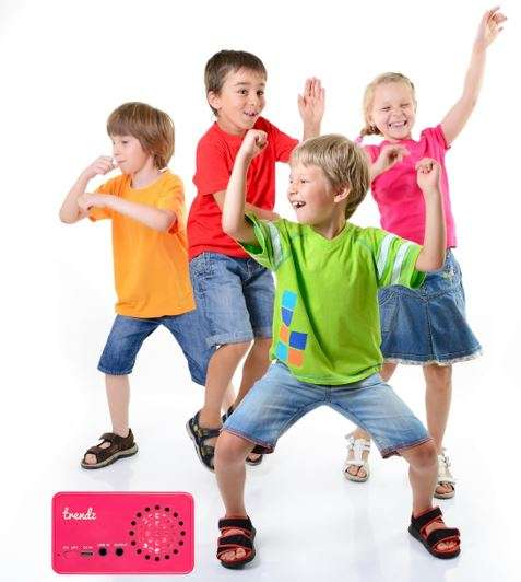 Trendz Portable Mini Speaker with a Surprisingly Big Sound PLUS Cool Pink Heart Shape Earphones