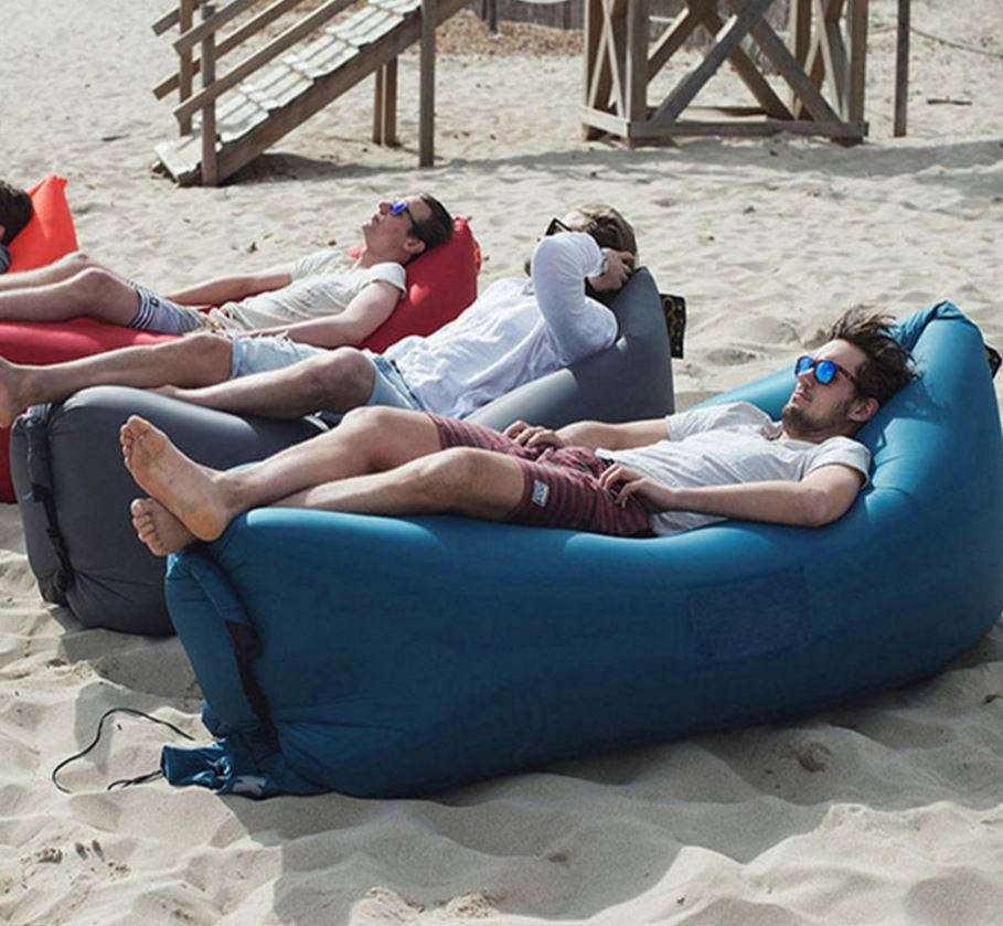 Inflatable Air sofa with Carry Bag, No pump needed, Lightweight and Durable