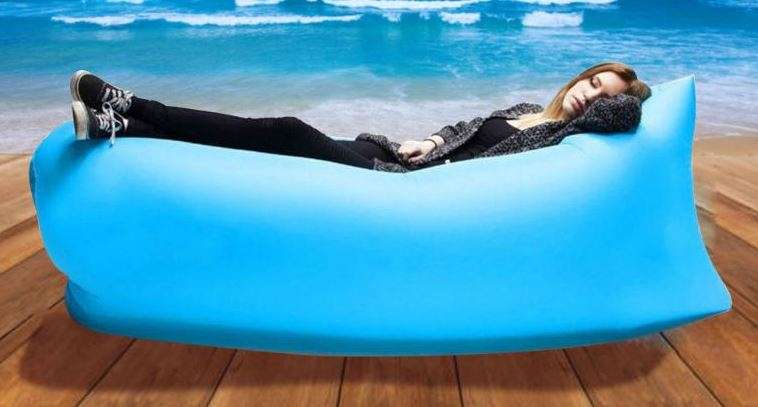 Inflatable Air sofa with Carry Bag, No pump needed, Lightweight and Durable