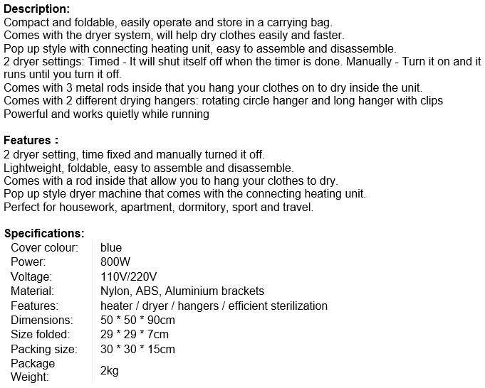 Air-o-Dry  Dry clothes wherever you are, lightweight, compact & Foldable