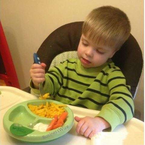 Non-slip suction warming plate for babys with divided Compartments  BPA, PVC and Phthalate Free