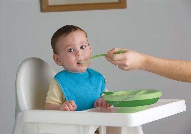 Non-slip suction warming plate for babys with divided Compartments  BPA, PVC and Phthalate Free
