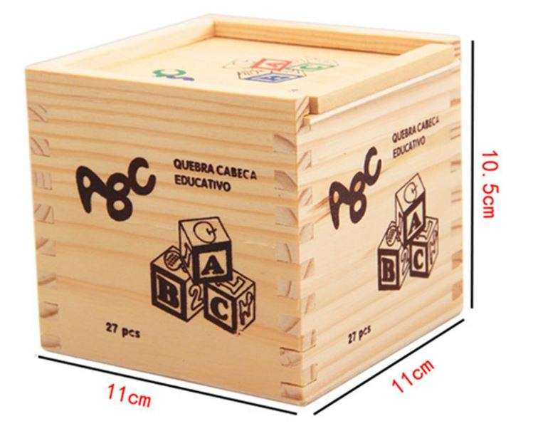 27 Piece ABC Wooden Block Set. The Quick, Easy, Simple and Classic Learning Toy