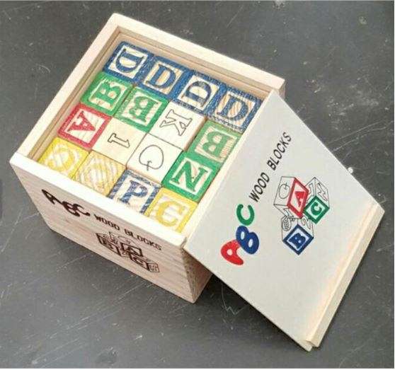 27 Piece ABC Wooden Block Set. The Quick, Easy, Simple and Classic Learning Toy
