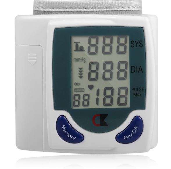 Digital LCD Wrist Blood Pressure Monitor With Heart Beat Rate Pulse Meter Measure