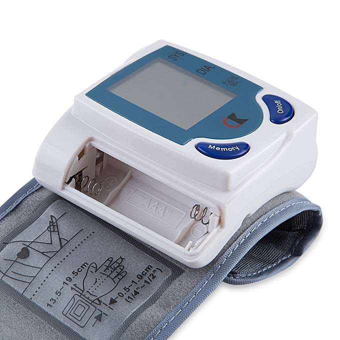Digital LCD Wrist Blood Pressure Monitor With Heart Beat Rate Pulse Meter Measure
