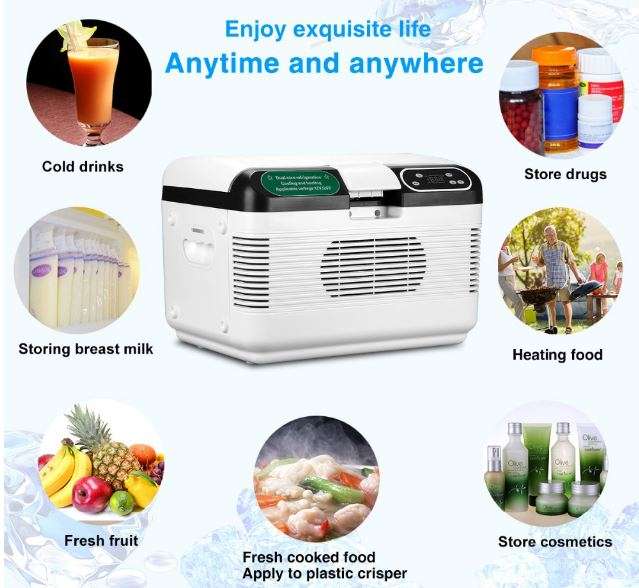 12L Household & Car Dual Selectable Refrigerator & Warmer  AC 220V or DC 12/24V
