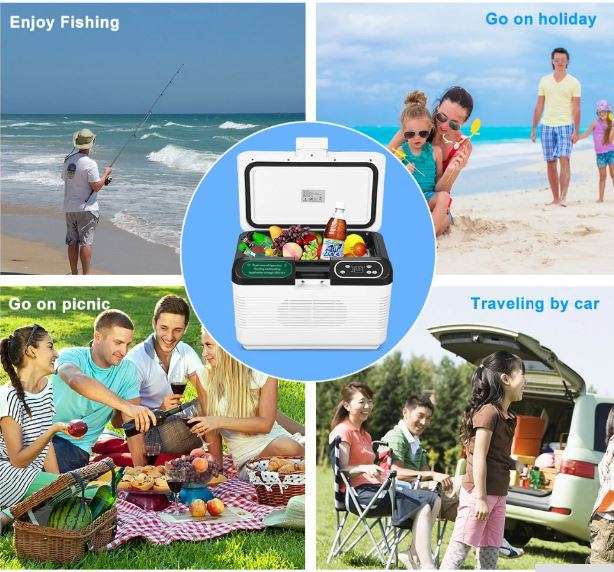 12L Household & Car Dual Selectable Refrigerator & Warmer  AC 220V or DC 12/24V