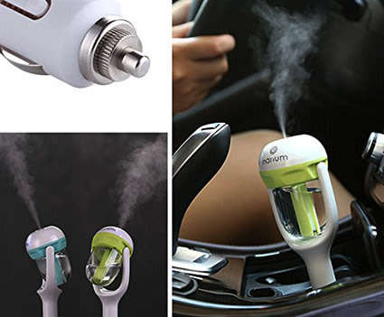 12V Car Steam Humidifier & Purifier & USB Phone Charger