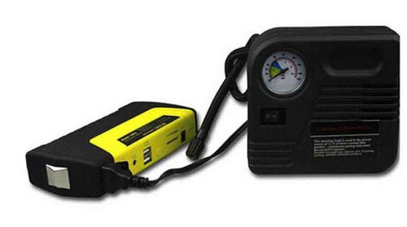 Multi-Function Car Rechargeable 16800mAh Car Jump Starter Kit With Air compressor & Mobile Charger