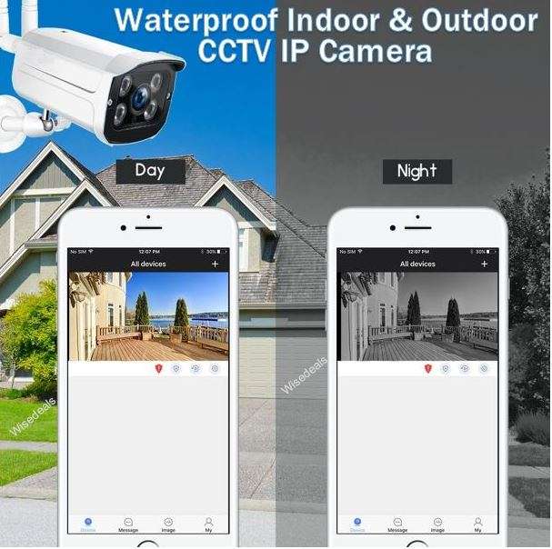 Waterproof Indoor & Outdoor CCTV IP Camera with Motion Detection & Alerts