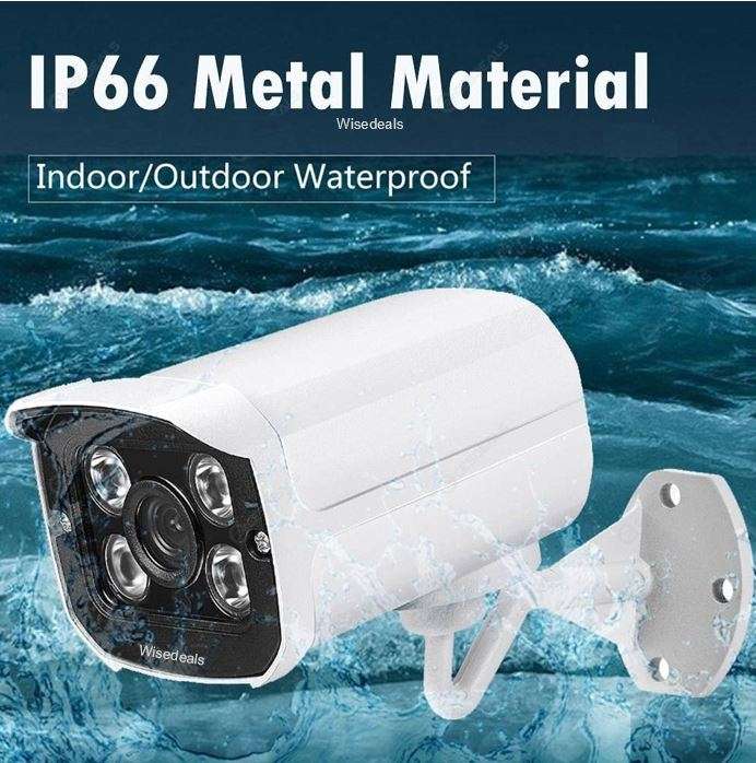 Waterproof Indoor & Outdoor CCTV IP Camera with Motion Detection & Alerts