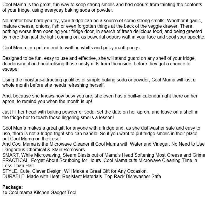 Cool Mama Fridge Cleaner & Deodorizer