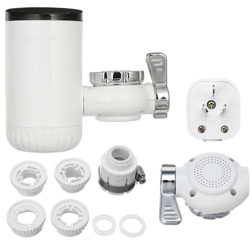 Electric Heating Faucet - Acts as a Mini Geyser for your Tap, Connect Directly to Tap - Hot & Cold