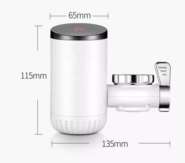 Electric Heating Faucet - Acts as a Mini Geyser for your Tap, Connect Directly to Tap - Hot & Cold