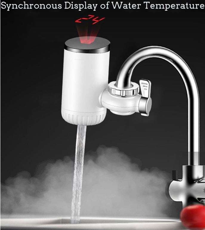 Electric Heating Faucet - Acts as a Mini Geyser for your Tap, Connect Directly to Tap - Hot & Cold