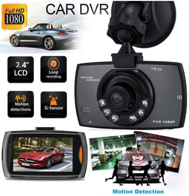 Car Dash Cam full HD with G-Sensor, Motion Detection, Loop-Cycle Recording etc.