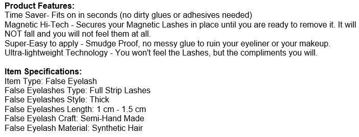 Magnetic Eyelashes  Easy to Apply, Smudge Proof & No Messy Glue
