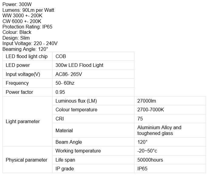 300W Waterproof Super Bright LED Flood Light