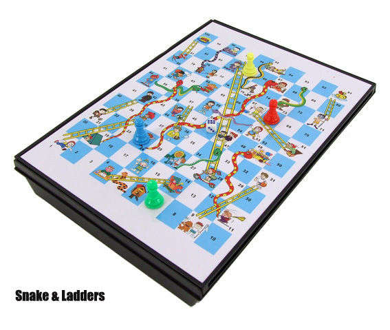 5-in-1 Magnetic Game Set with Chess, Checkers, Snake & Ladders and Ludo