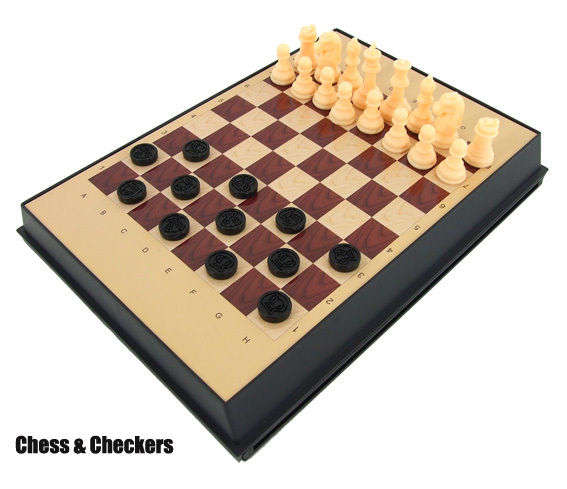 5-in-1 Magnetic Game Set with Chess, Checkers, Snake & Ladders and Ludo