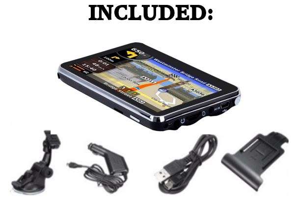 4.3inch TFT Touch Screen GPS Voice Navigation System, Support SD Card, Audio Player and more