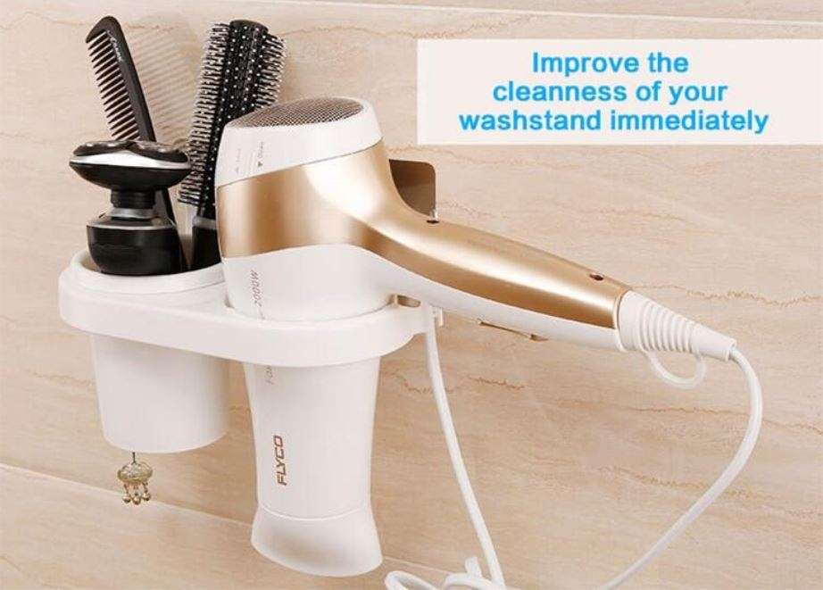 Magic Suction Cup Hair Dryer Holder  No drilling or nails
