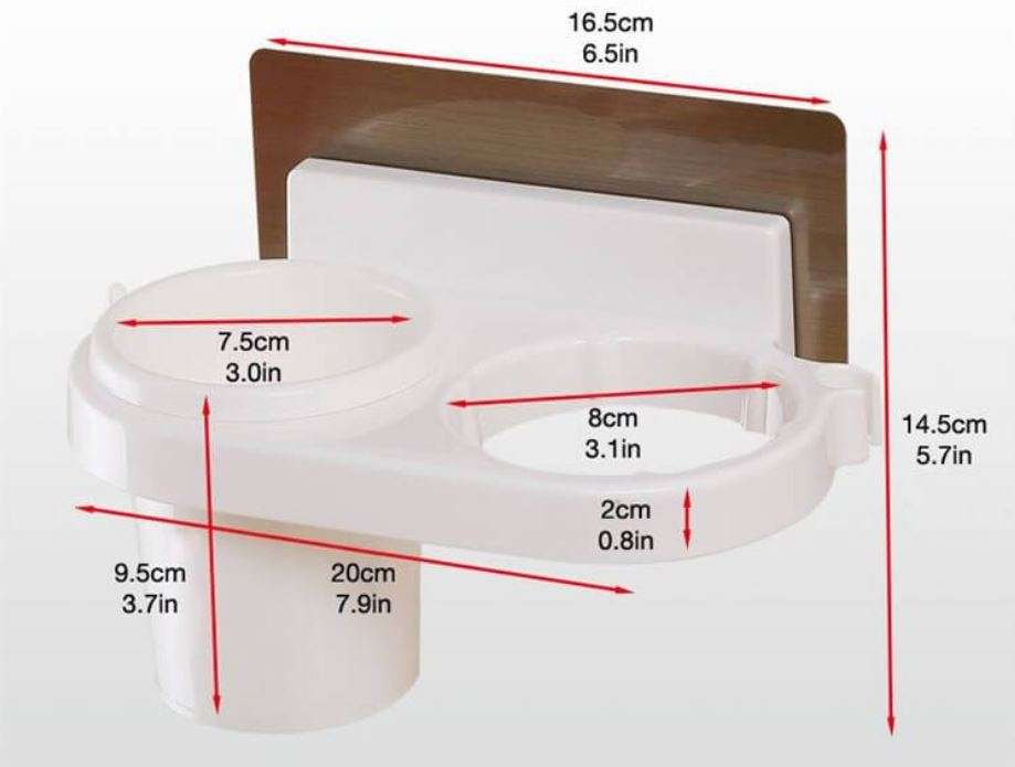 Magic Suction Cup Hair Dryer Holder  No drilling or nails