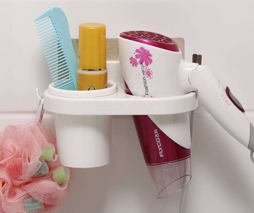 Magic Suction Cup Hair Dryer Holder  No drilling or nails