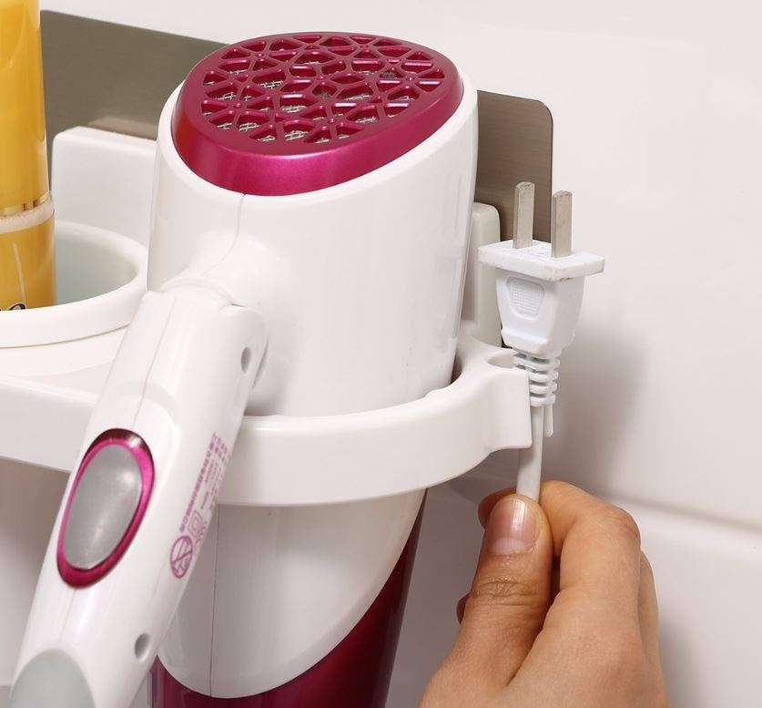 Magic Suction Cup Hair Dryer Holder  No drilling or nails