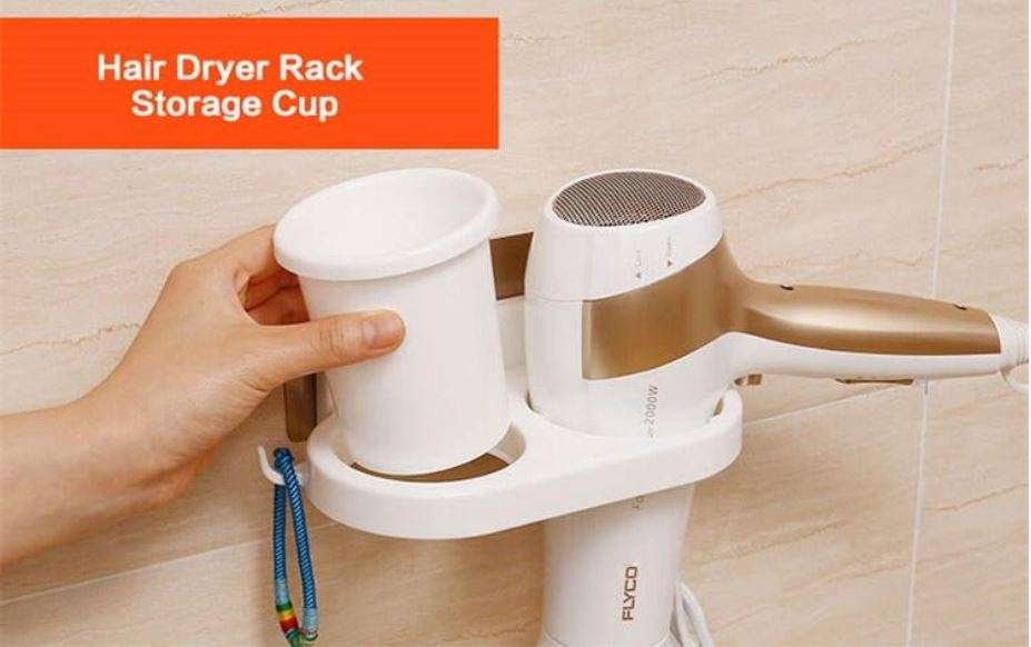 Magic Suction Cup Hair Dryer Holder  No drilling or nails