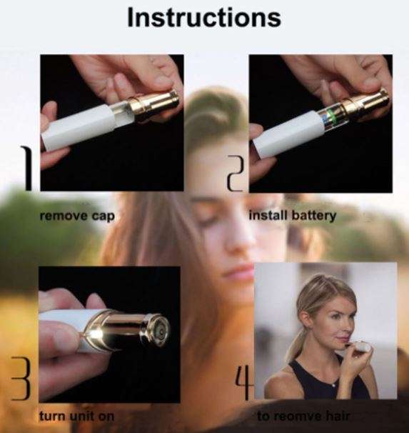 Waterproof NuBrilliance Hair Remover  From Hairy to Hairless in Just Seconds As Seen on TV