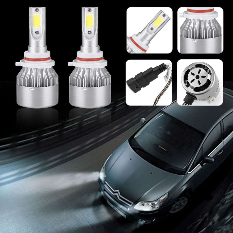 2 Piece LED Headlight Kit  Available in H1, H3, H4, H7 9005, 9006