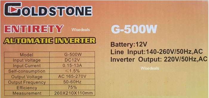 500W Solar Power Inverter WITH Build-in Battery Charger