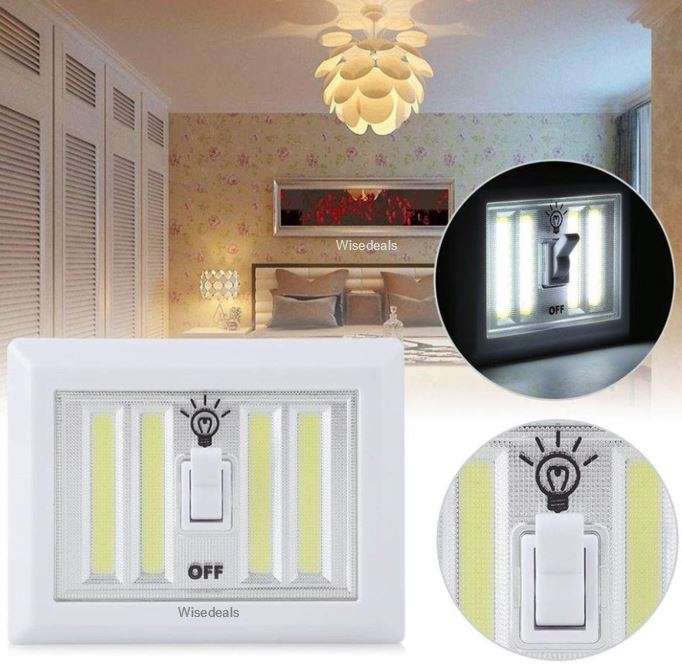 4 COB LED Super Bright Night Light, Easy to Install with Magnetic Base